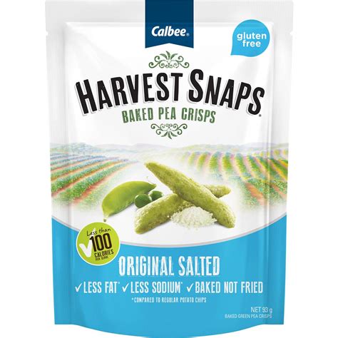 Calbee Harvest Snaps Pea Original Salted Baked Crisps 93g | Woolworths