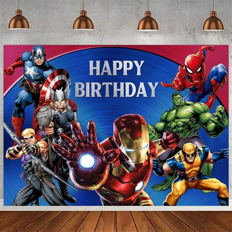 Superhero Theme Photography Backdrop Birthday Party | Ubuy India