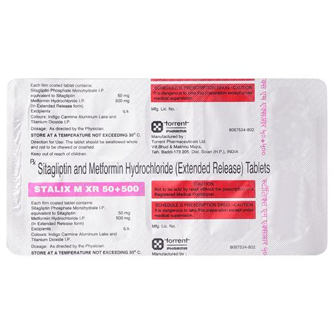 Stalix M Xr 50/500Mg Tab | Uses, Side Effects, Price | Apollo Pharmacy