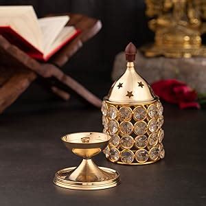 Buy ServDharm Crystal Brass Akhand Diya for Puja – Traditional Medium ...