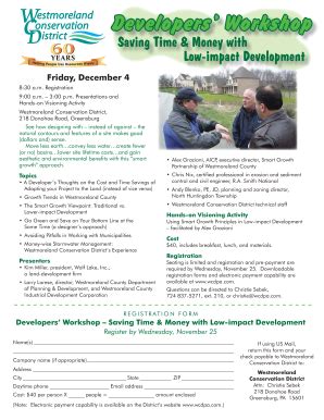 Fillable Online Developers Workshop 2009 - Smart Growth Partnership of ...