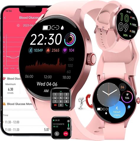 DOOVIS Reloj Inteligente Glucómetro, Medidor de Glucosa sin Pinchazos ...