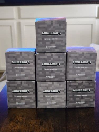 Minecraft Stamp and Ink Pad Loot Crate Mine Chest EXCLUSIVE Lot Of 7 | eBay