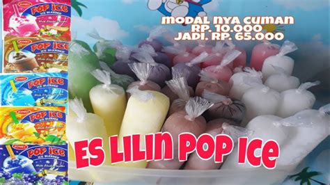 Resep es lilin pop ice untuk jualan, untung mèlimpah   YouTube
