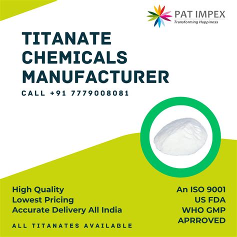 Titanate Chemicals Manufacturer in India, Poly B... | PAT IMPEX INDIA ...