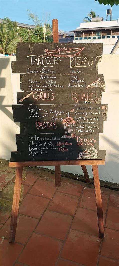 Menu at Cafe Catamaran, Alappuzha, Canal Ward