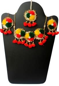 BE BOLD DESIGN BY DEEPIKA Fabric Multicolor, Yellow Jewellery Set Price ...