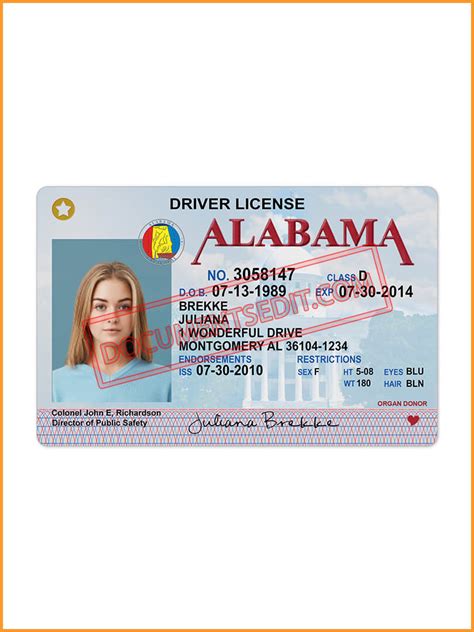 Alabama Drivers License 的图像结果