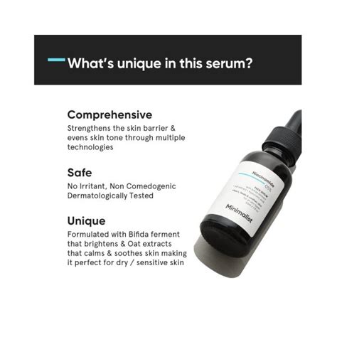 Minimalist 5% Niacinamide Faceserum For Glowing & Clear Skin with1 ...