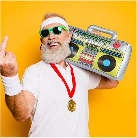 Buy Jewelesparty 2pc Microphone Mic 80s 90s Inflatable New Wave Karaoke ...