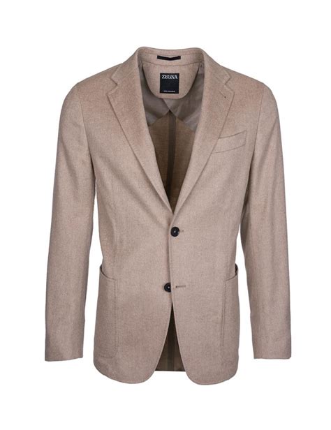 ZEGNA Taupe Oasi Cashmere Jacket Slim Fit 7R