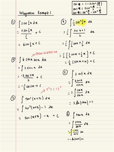 Image result for A Level Integration Examples