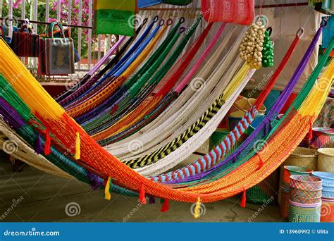 Colorful Mexican Hammocks stock photo. Image of america - 13960992