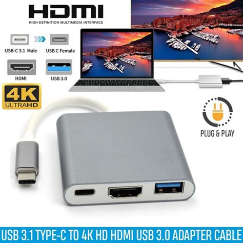 Type C USB 3.1 to USB-C 4K HDMI 3.0 Adapter Cable | Ubuy India