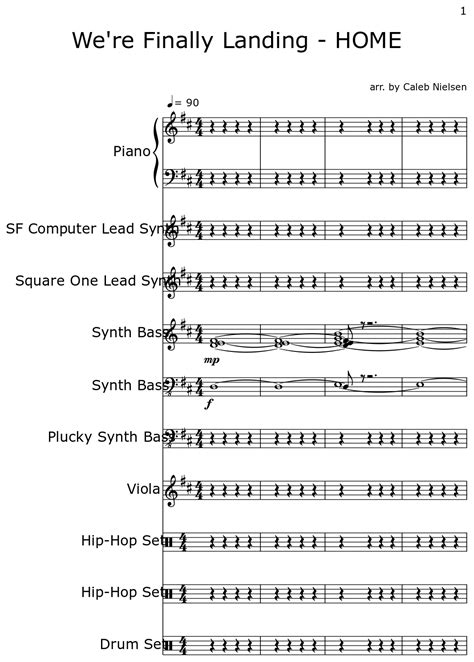 We're Finally Landing - HOME - Sheet music for Piano, SF Computer Lead ...