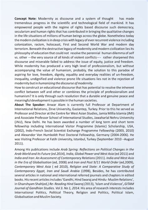 Guest Scholar Lecture on "Education, Peace and Development ...