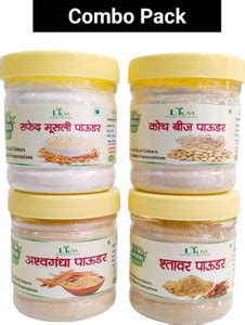 LKM Ashavgandha ,Satavar ,safed musli koch beej each 50 Gm (200gm ...