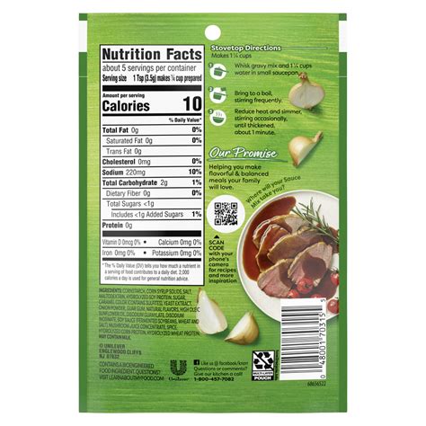 Knorr Gravy Mix, Au Jus Flavored-Back