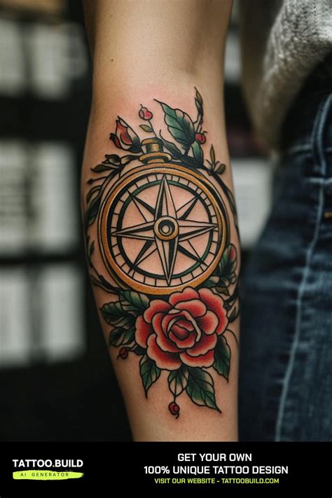 30+ Mind Blowing Neo Traditional Compass Tattoo - Tattoo Build