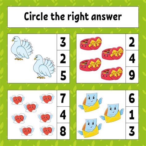 Circle the right answer. education developing worksheet. activity page ...