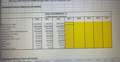 Image result for Forecasted Income Statement Excel