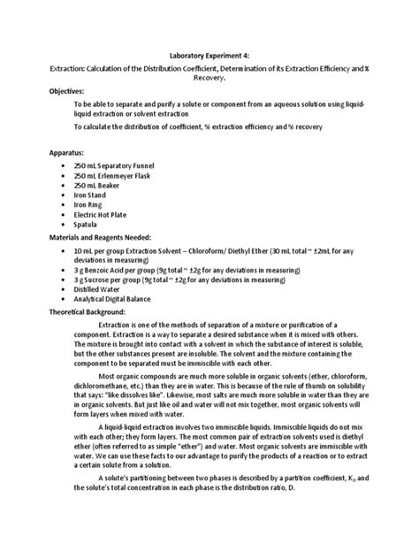 Image result for Extraction Chemistry Experiments