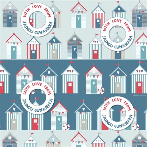 Personalised Wrapping Papers - Sea Side/ Label Shabel – Labelshabel