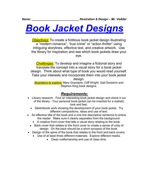 Image result for Book Jacket Examples