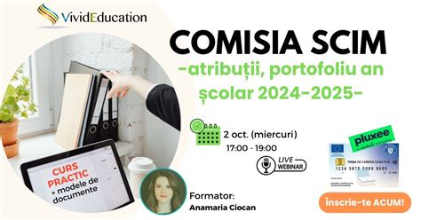 Webinar practic SCIM - Comisia de Control Intern Managerial - atribuții ...