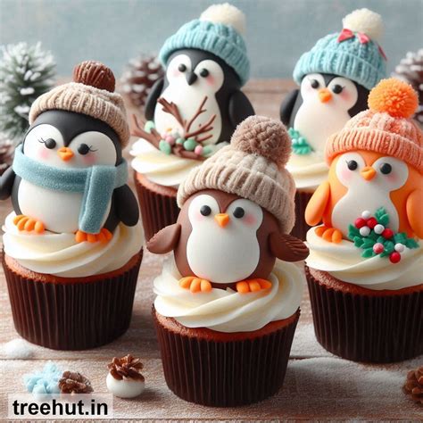 Winter Animals Cupcake Decoration Ideas