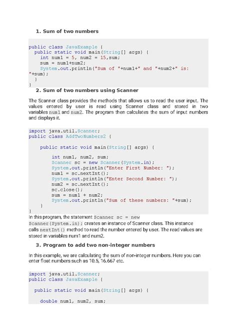 Image result for Simple Java Programs Addition