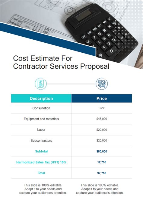 Image result for Contractor Estimate.Contractor Estimate Examples