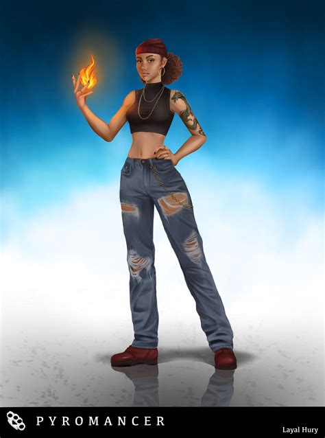 ArtStation - Character design Pyromancer street girl