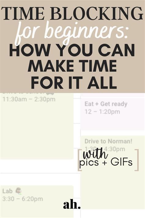 Image result for Time Management Block Method