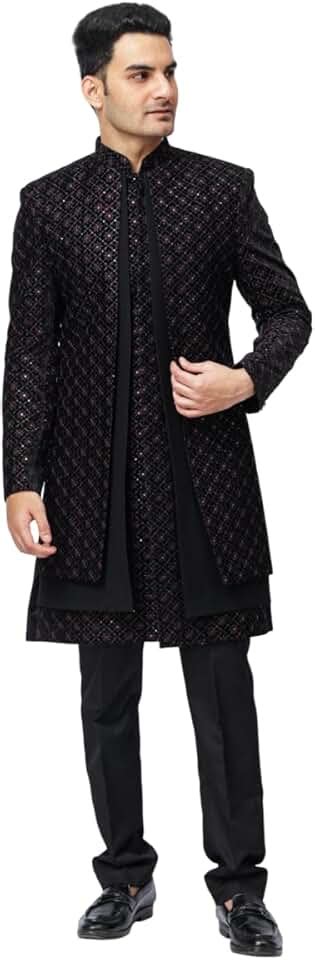 Amazon.in: Black - Men's Suits / Men's Suits & Blazers: Clothing ...