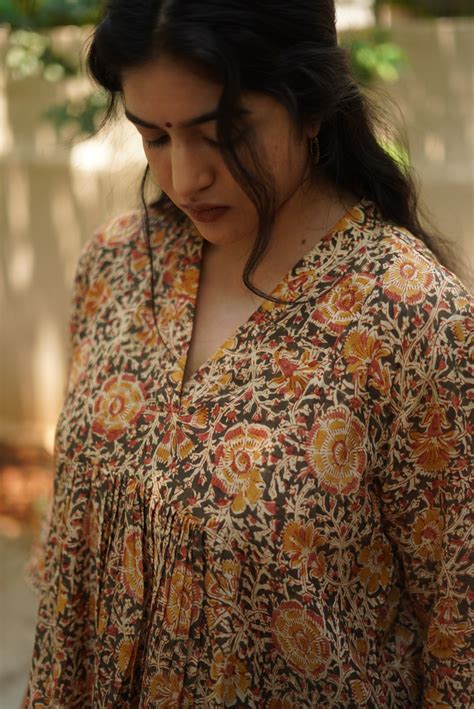 Prakriti A-Line Cotton Silk Long Kurta – Panchabhuta Co.