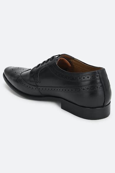 Buy Men Black Leather Formal Shoes Online - 718972 | Louis Philippe