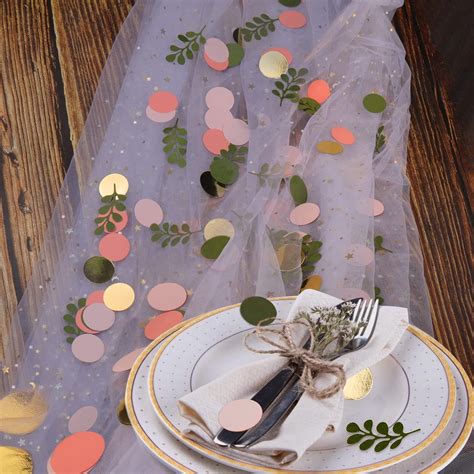 Buy 450Pcs Sage Green Peach Blush Pink Confetti for Bridal Baby Shower ...