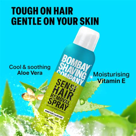 BOMBAY SHAVING COMPANY Hair Removal Spray | Painless Body Hair Removal ...