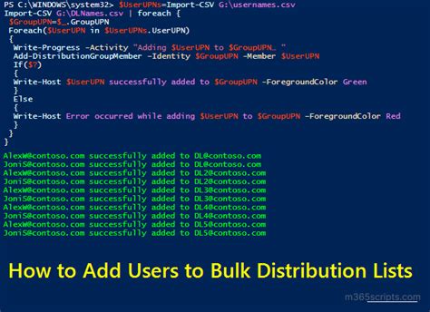 Image result for Add Multiple Members to a Distribution Group PowerShell Script