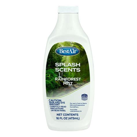 Fragrance, 394WU3, BestAir Splash Scents(R) Rainforest Mist - 394WT4 ...