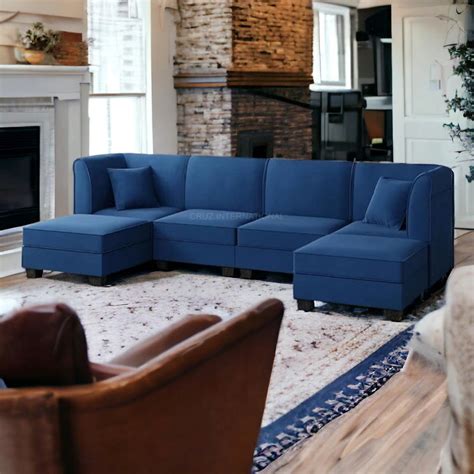 Retro Cute Look 3 Seater L Shape Fabric Sofa for Your Living Room ...