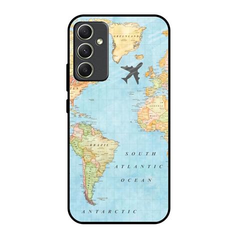Travel Map Samsung Galaxy A34 5G Glass Back Cover - Flat 35% Off On ...