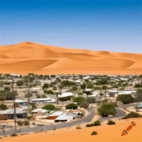 City on the desert coast of namibia on Craiyon