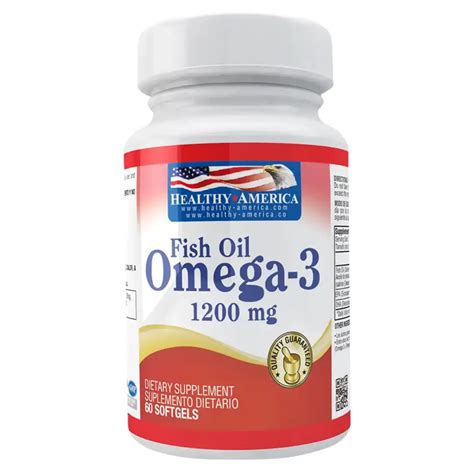 Omega 3 1200 Mg 60 Capsulas Healthy America | Nutrafit