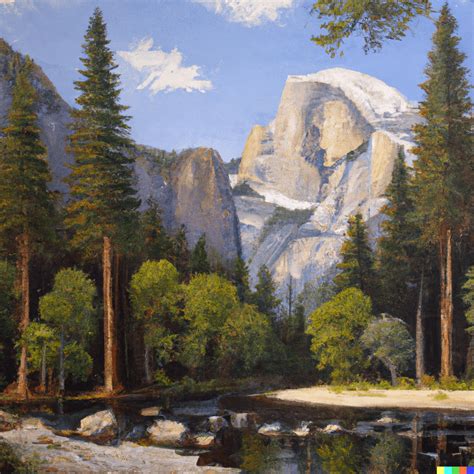 An oil painting of Yosemite using AI (Dall-e). : r/BeAmazed