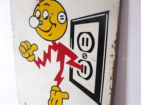 Large Mid Century Reddy Kilowatt Metal Sign at 1stDibs | reddy kilowatt sign, ready kilowatt ...