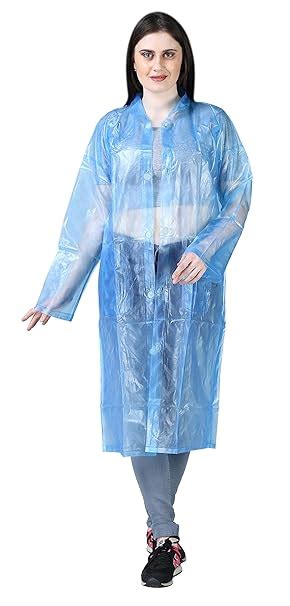 Zacharias Women's Raincoat Rubber Large Blue : Amazon.in: Clothing ...