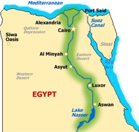 Ancient Egypt Map Labeled