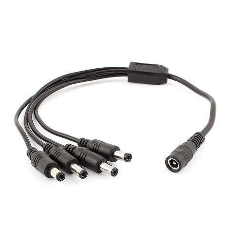 ELECTROPRIME 1 DC Female to 4 DC Male 5.5 x 2.1mm Power Distribution ...